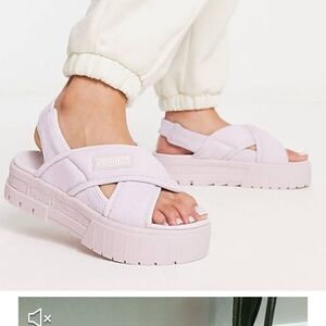 NWT Puma Mayze Sandals Lavender Fog. Size 8